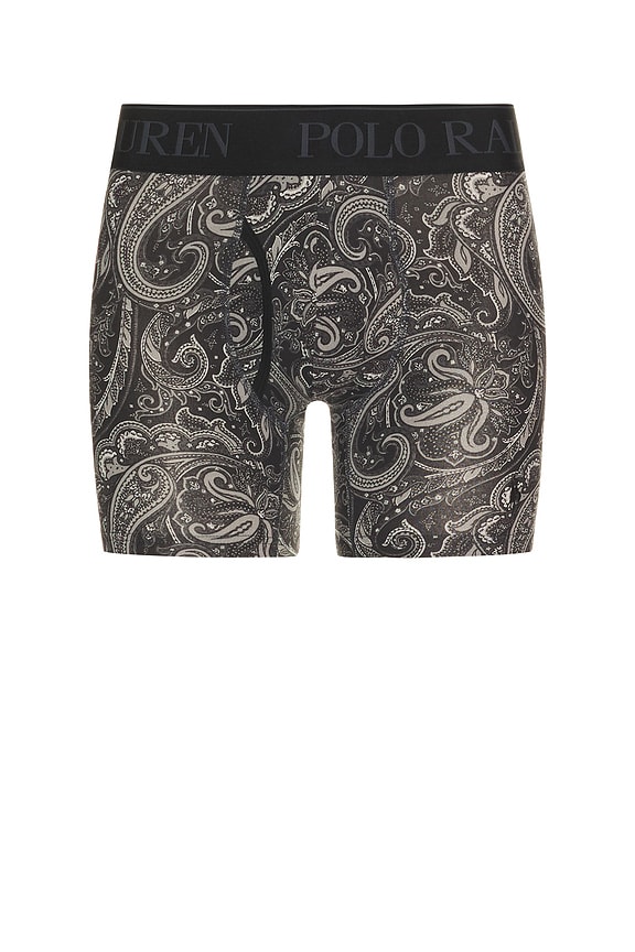 view 2 of 3 BRAGUITAS BOXER in Museum Grey, Polo Black, & Woods Paisley Print