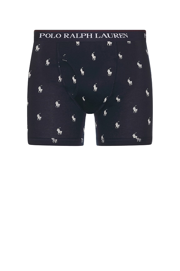 view 2 of 3 Classic Fit Cotton Boxer Briefs 3 Pack in Holiday Red, Cruise Navy, & Heritage Royal