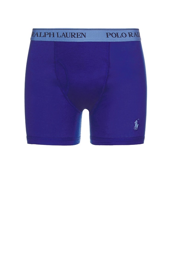 view 2 of 3 Classic Fit Cotton 3 Pack Boxer Brief in Resort Blue, Rugby Royal, & Cruise Navy