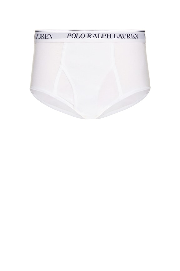 view 2 of 3 Mid Rise Brief 4 Pack in White