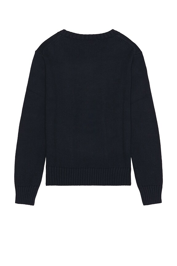 view 2 of 5 Long Sleeve Bear Pullover Sweater in RL Navy