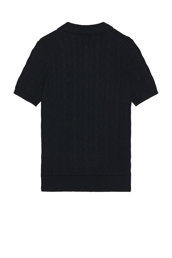 view 2 of 5 SUÉTER POLO DE PUNTO CABLE in Hunter Navy