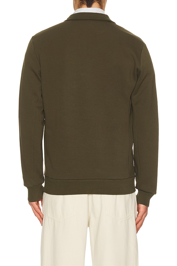 view 2 of 5 Long Sleeve Double Knit Tech Snap Mocknock Pullover in Company Olive