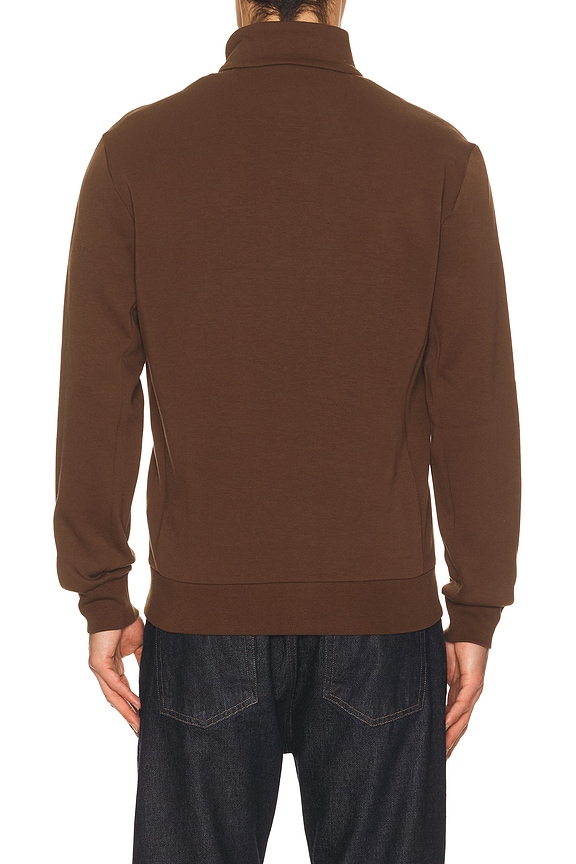 view 2 of 5 Long Sleeve Double Knit Tech Snap Mocknock Pullover in Branch Brown