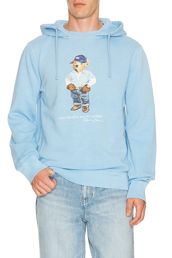 view 1 of 4 SWEAT À CAPUCHE in Chambray Blue Denim Bear