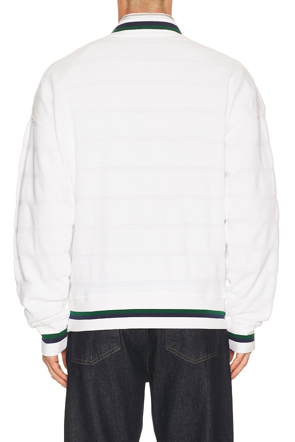 view 2 of 5 Bar Stripe Polo Tennis Pullover in White