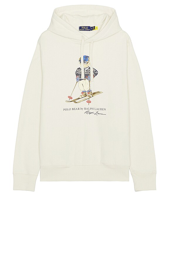 view 1 of 4 Ski Bear Graphic Hoodie in Winter Cream