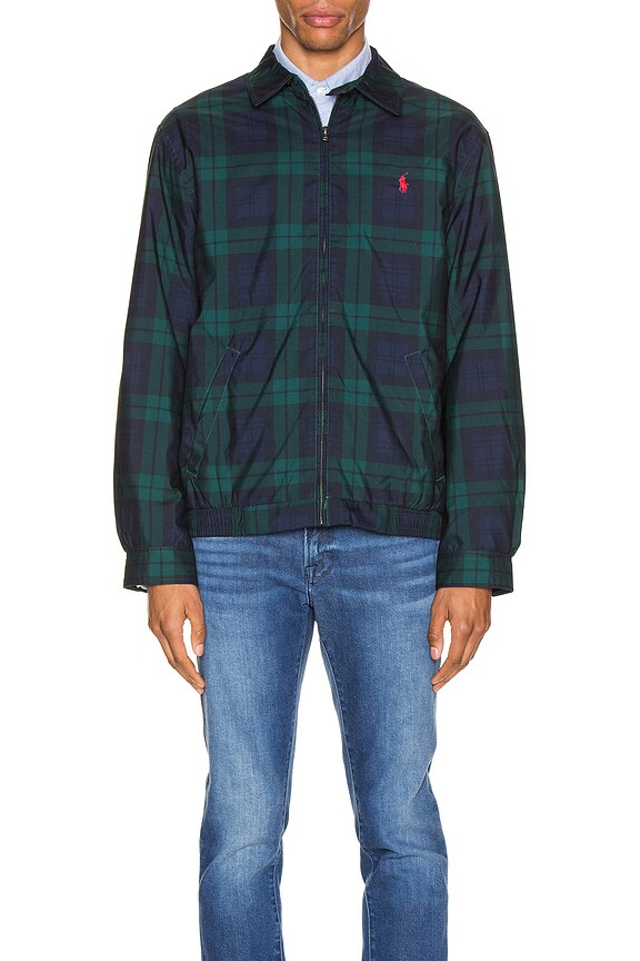 view 2 of 5 Polyester Micro Bi-Swing Windbreaker in Blackwatch Plaid
