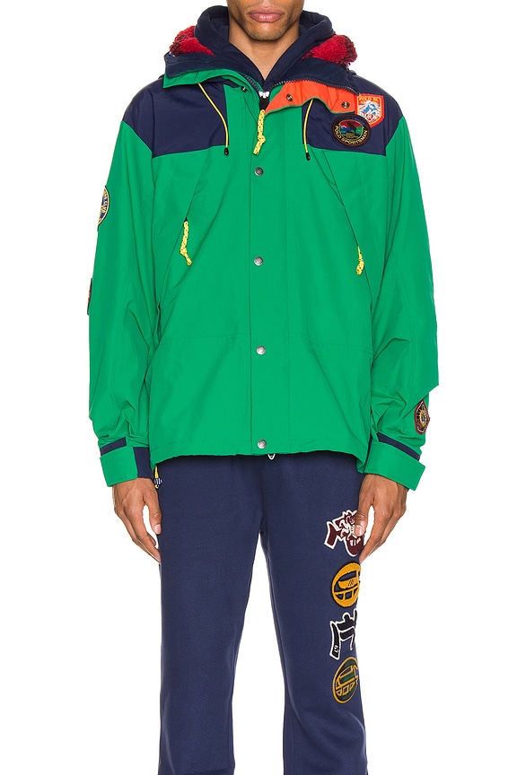 view 2 of 8 Cotton Nylon Blend Anorak in Cruise Navy & Kayak Green