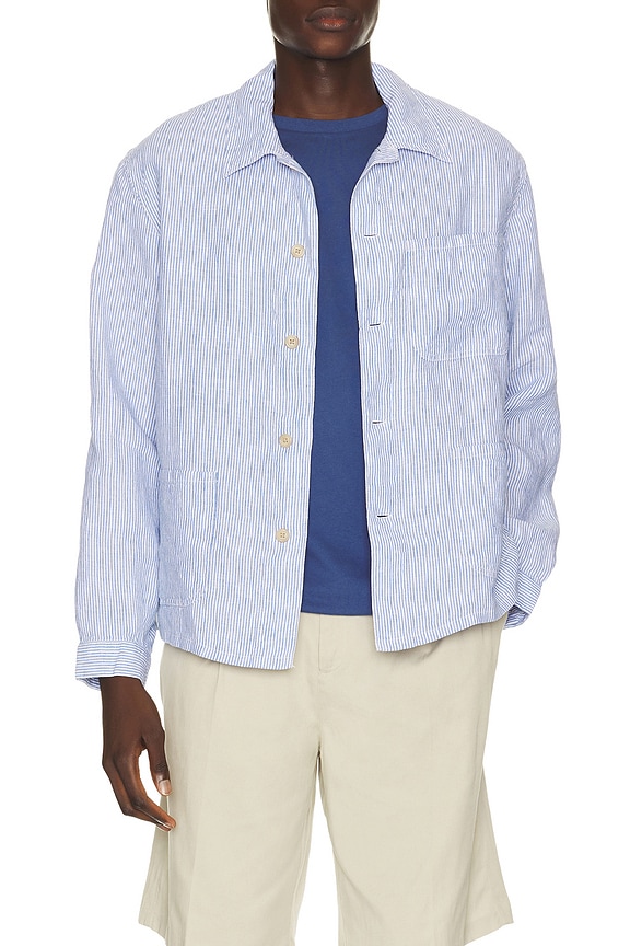 view 1 of 5 CHEMISE in Cabana Blue White