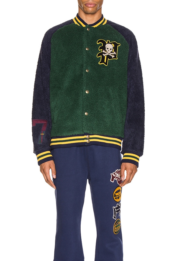 view 2 of 6 CHAQUETA UNIVERSITARIA in College Green & Cruise Navy