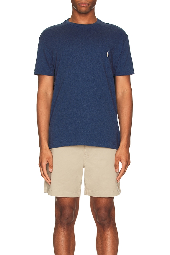 view 4 of 5 Crewneck Pocket T-Shirt in Derby Blue Heather