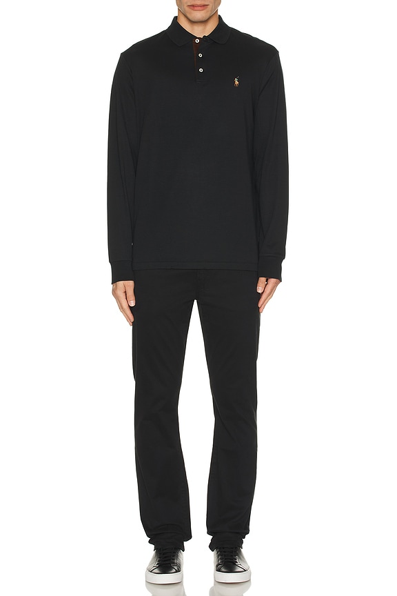 view 5 of 6 Classic Long Sleeve Polo Shirt in Polo Black