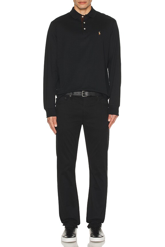 view 6 of 6 Classic Long Sleeve Polo Shirt in Polo Black