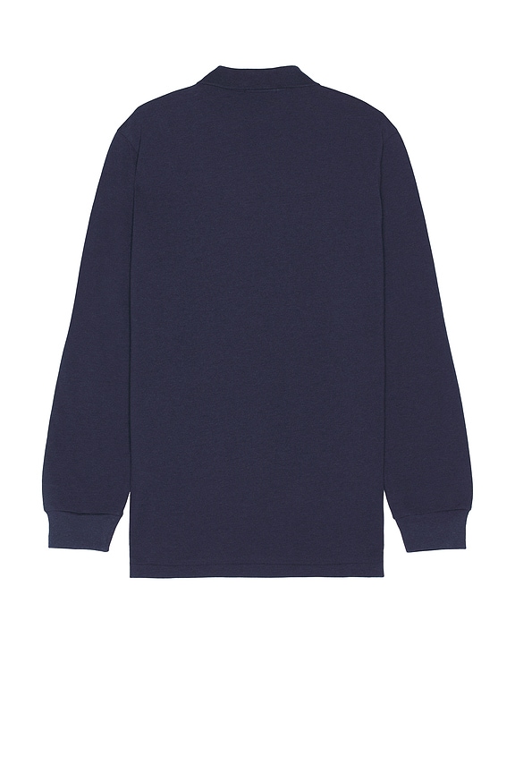 view 2 of 5 Classic Long Sleeve Polo Shirt in Spring Navy Heather