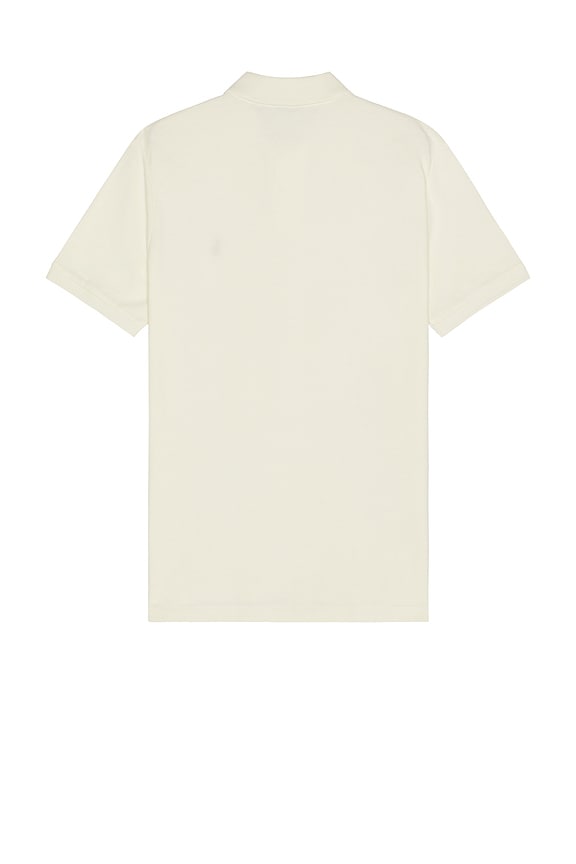 view 2 of 5 Mesh Short Sleeve Polo in Parchment Cream