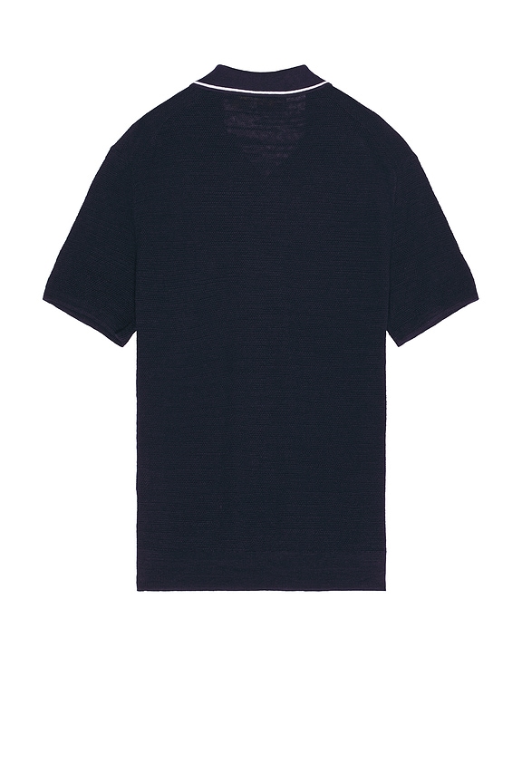 view 2 of 5 Short Sleeve Johnny Collar Sweater in Bright Navy