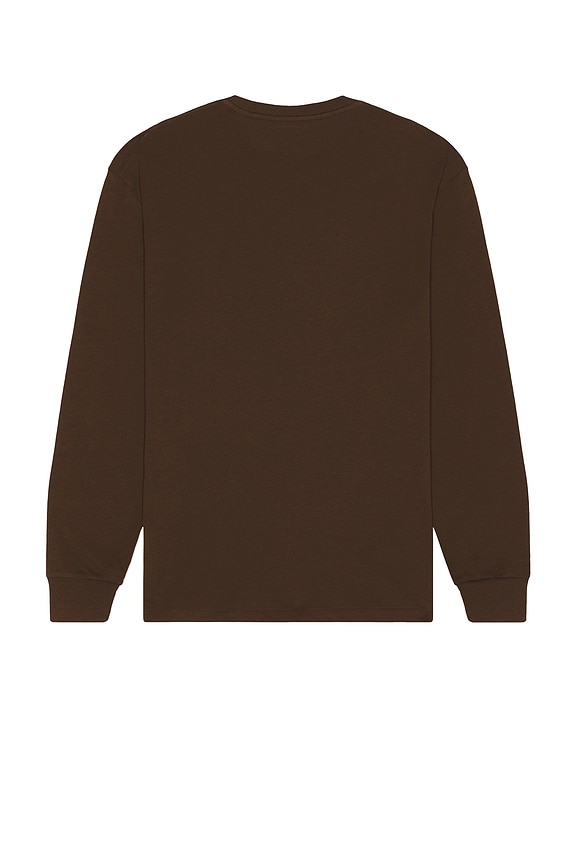 view 2 of 5 Long Sleeve Crewneck T-Shirt in Nutmeg Brown