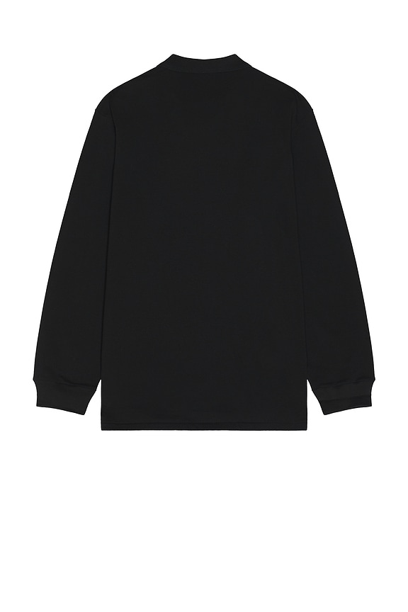 view 2 of 5 Long Sleeve Novelty Holiday Bear Polo in Black