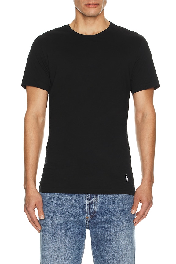 view 2 of 6 Slim Fit Cotton 3 Pack Undershirt in White, Black, & Andover Heather