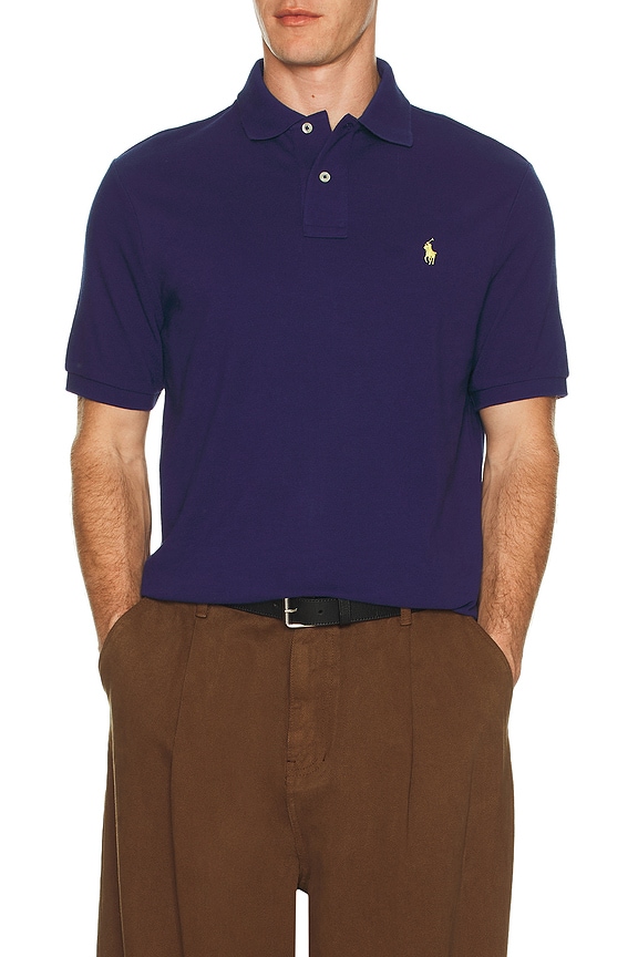 view 1 of 5 Short Sleeve Mesh Polo in Fall Royal