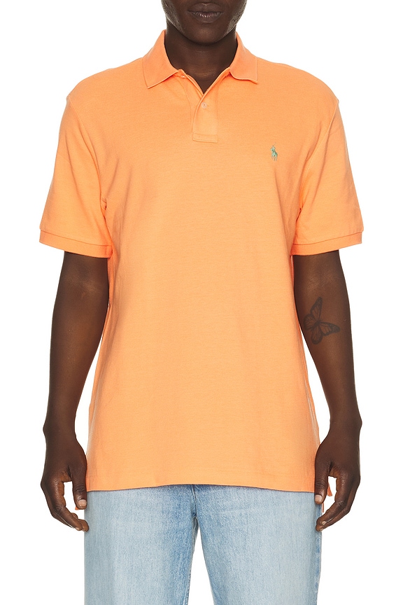 view 1 of 5 Short Sleeve Mesh Polo in Pompano Orange