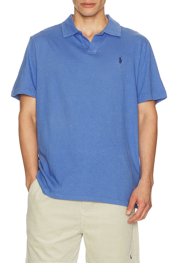 view 1 of 5 Short Sleeve Johnny Collar Polo in Modern Royal