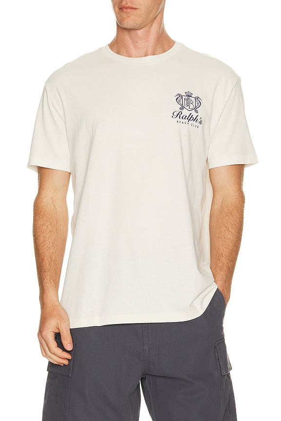 view 1 of 4 Beach Club Print T-Shirt in Deckwash White
