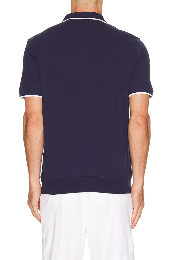view 2 of 5 Short Sleeve Half Zip Polo in Newport Navy