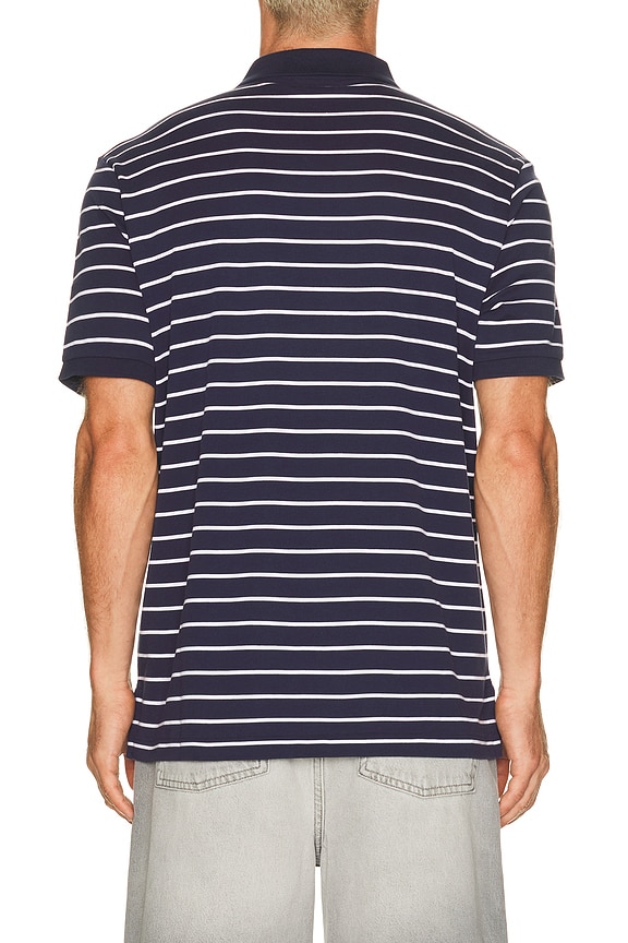 view 2 of 5 Soft Touch Thin Stripe Polo in Refined Navy & White