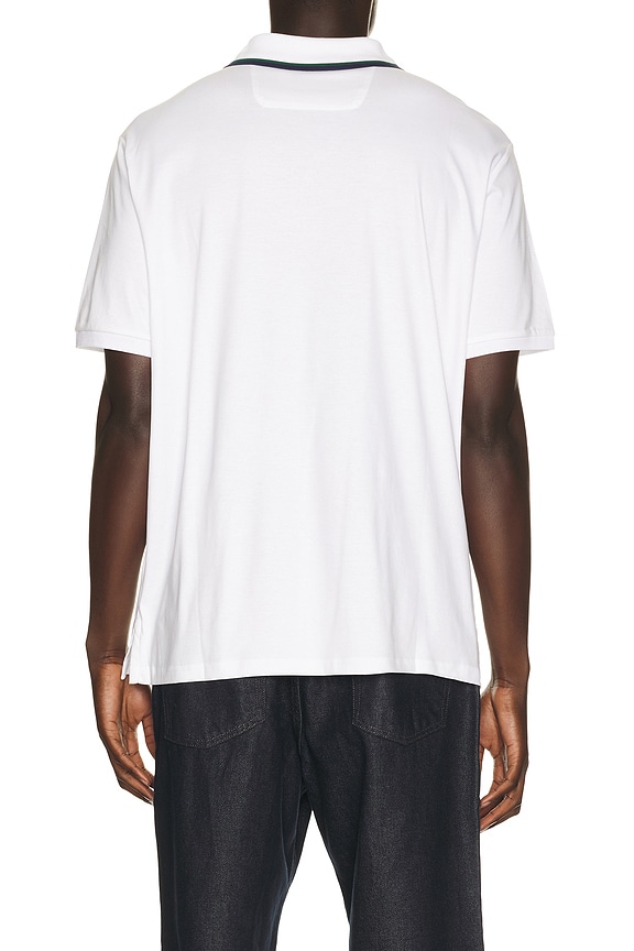 view 2 of 5 Soft Touch Chest Stripe Polo in White