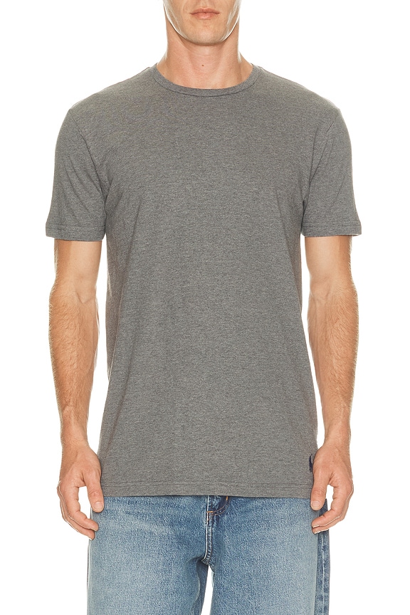 view 2 of 6 Classic Fit Cotton 3 Pack Undershirt in Charcoal Heather, Moss Agate, & Fall Royal