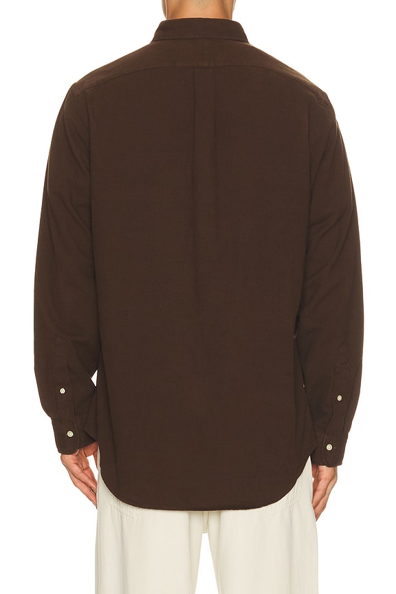 view 2 of 5 Brushed Flannel Sport Shirt in Nutmeg Brown