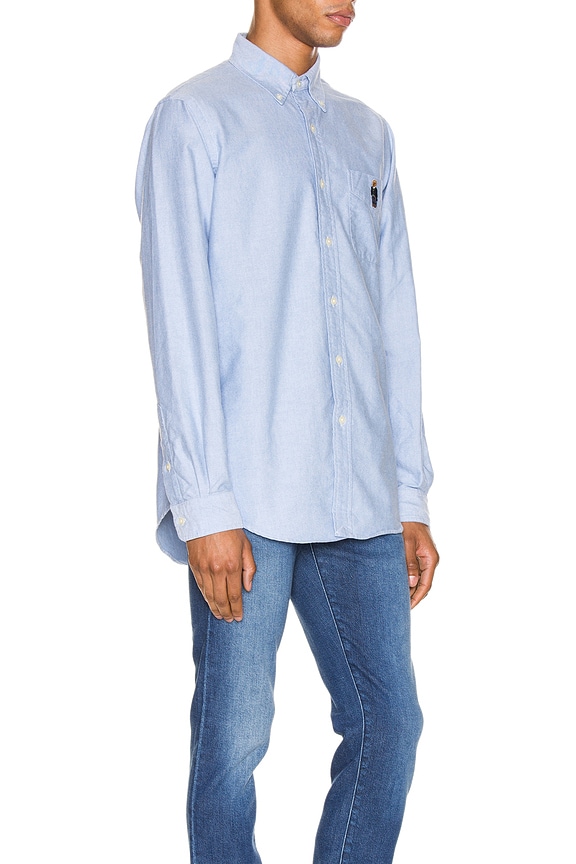 Polo Ralph Lauren Long Sleeve Oxford Shirt in Blue Bear | REVOLVE