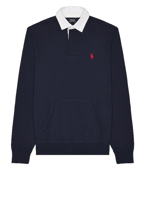 view 1 of 3 Fleece Polo in Cruise Navy