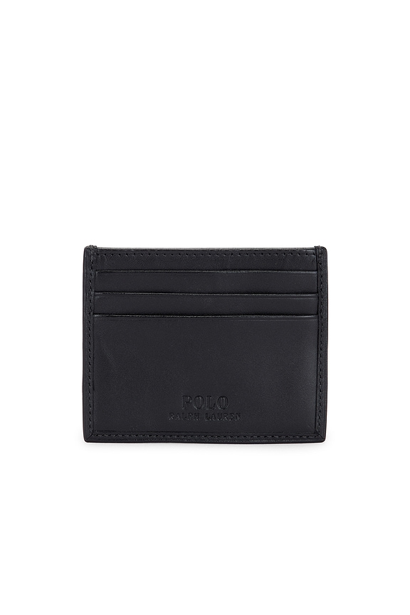 view 2 of 6 Leather Holiday Bear Card Case in Black