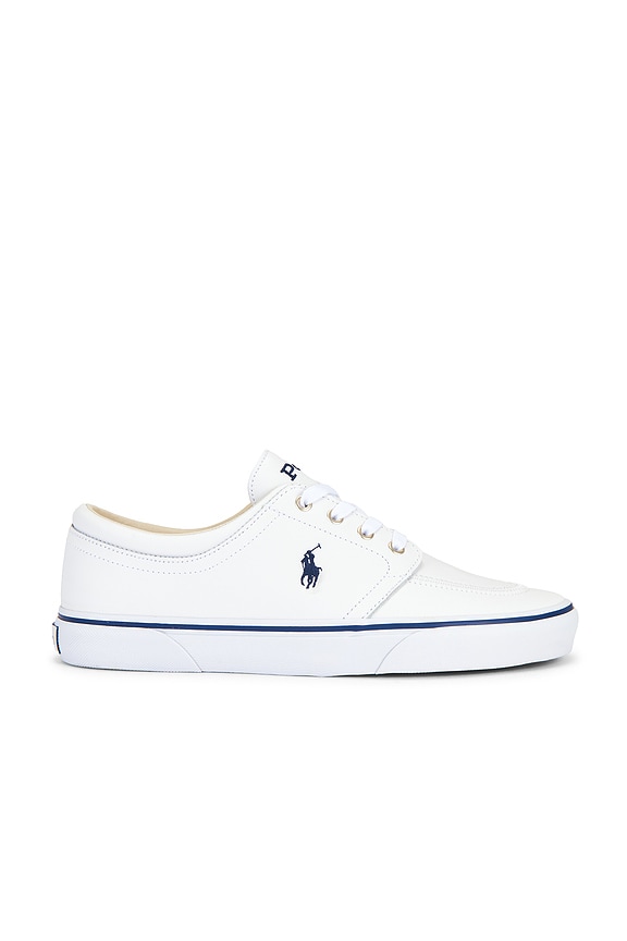 view 1 of 6 Faxon Solid Leather Low Top Sneaker in White