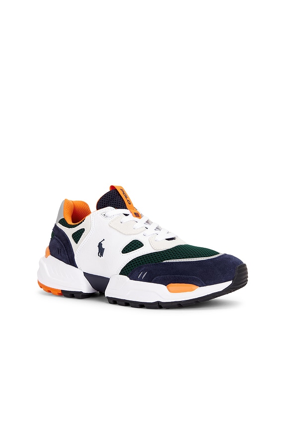 view 2 of 6 Jogger Sneaker in White, Navy, Forest, & Orange