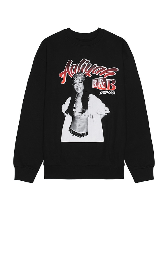 view 1 of 4 AALIYAH PRINCESS 맨투맨셔츠 in Black Pigment