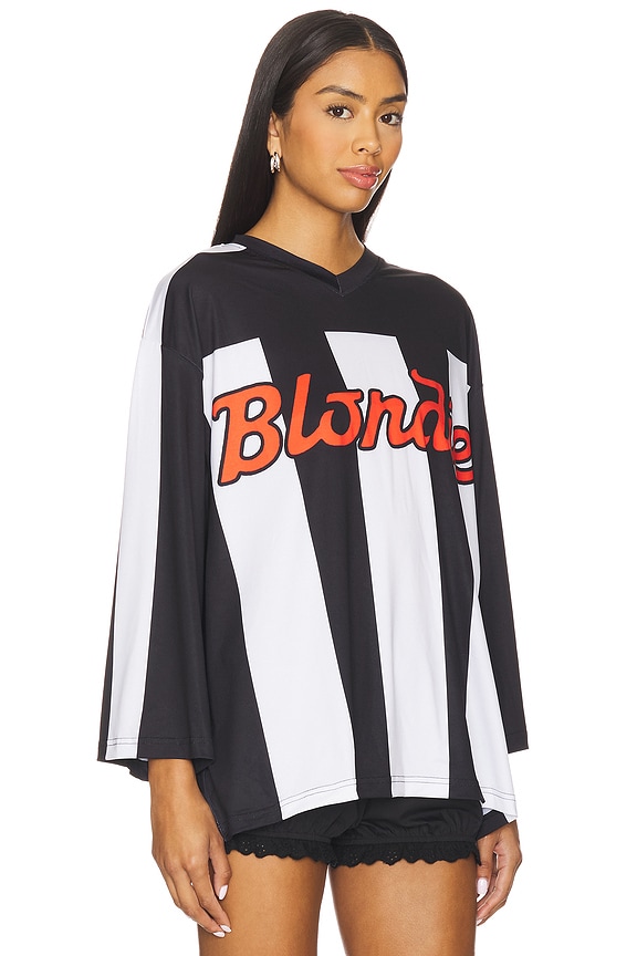 view 2 of 4 Blondie Stripe Jersey in Black & White
