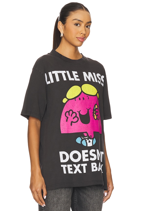 view 2 of 4 Little Miss Doesn't Text Back Tee in Black