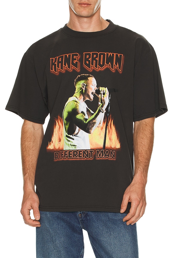 view 1 of 4 Kane Brown Flames Tee in Black Pigment