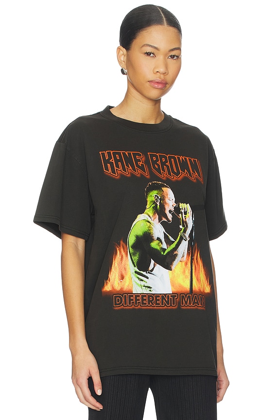 view 2 of 4 Kane Brown Flames Tee in Black Pigment