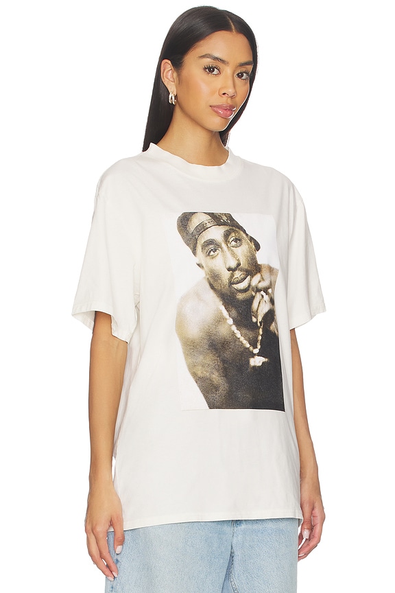 view 2 of 4 Tupac Smoke Tee in Cream Pigment