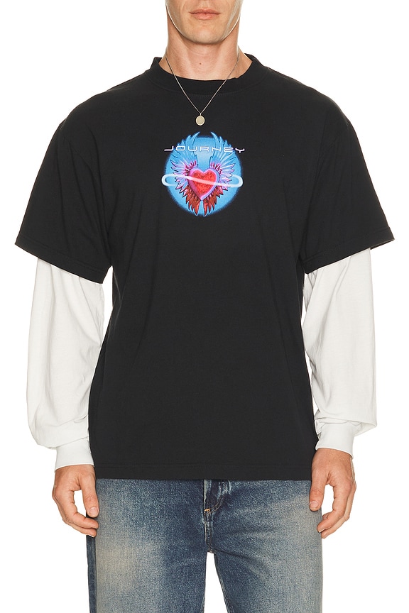 view 1 of 4 Journey Pink Heart Layered Tee in Multi