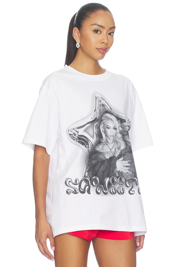 view 2 of 4 The Next 50 X Saweetie Tee in White
