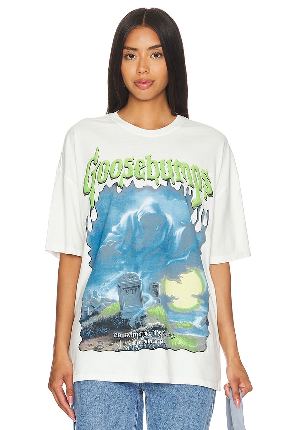 view 2 of 5 СВОБОДНАЯ МАЙКА GOOSEBUMPS GRAVEYARD in Cream Pigment