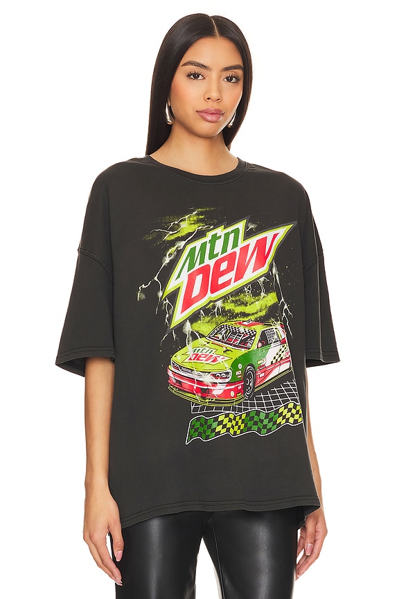 view 2 of 4 Mountain Dew Racing Oversized Tee in Black Pigment