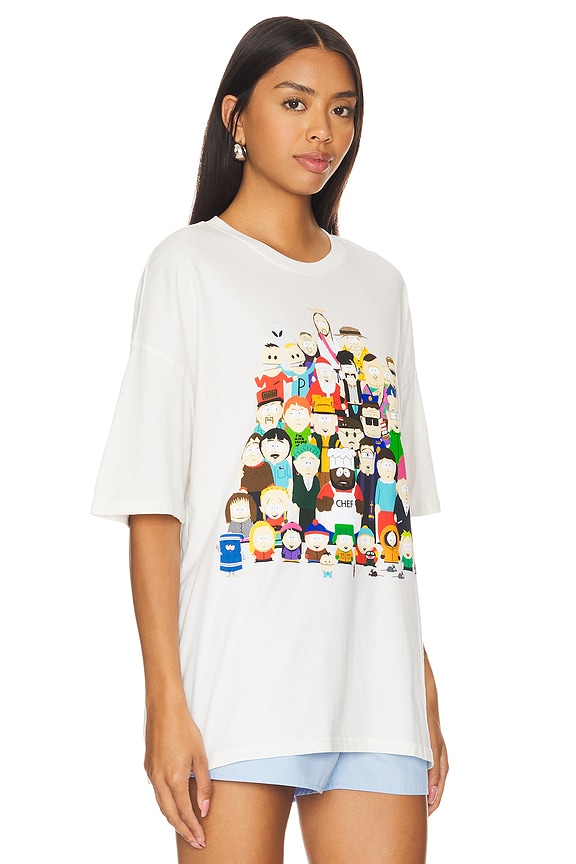 view 2 of 4 SOUTH PARK CAST 오버사이즈 티셔츠 in Cream Pigment