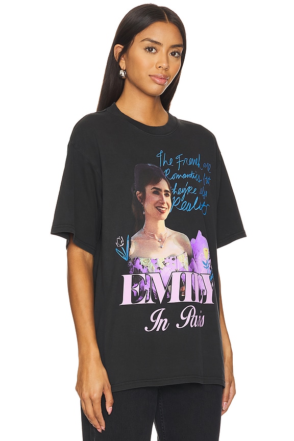 view 2 of 4 СВОБОДНАЯ ФУТБОЛКА EMILY IN PARIS in Black Pigment